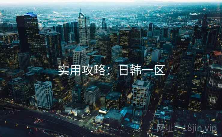 实用攻略：日韩一区