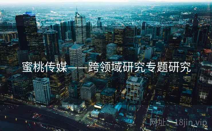 蜜桃传媒——跨领域研究专题研究