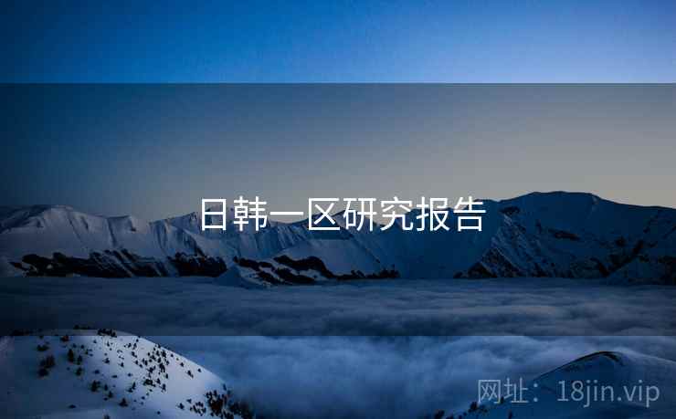 日韩一区研究报告