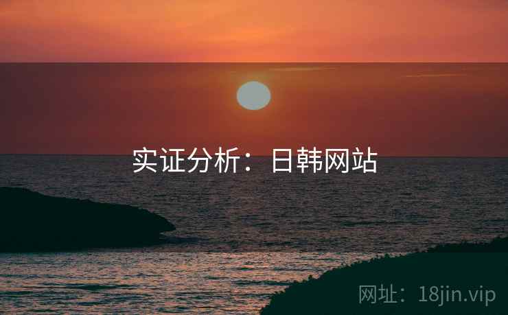 实证分析：日韩网站