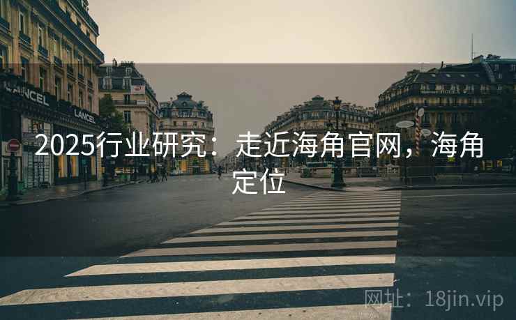 2025行业研究：走近海角官网，海角定位