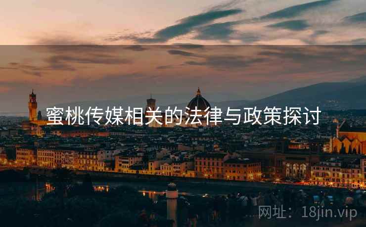 蜜桃传媒相关的法律与政策探讨
