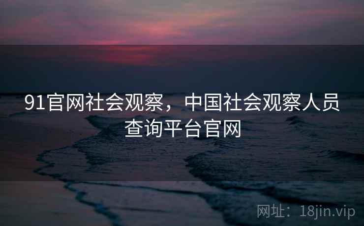 91官网社会观察，中国社会观察人员查询平台官网